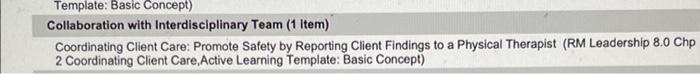 Template Basic Concept Collaboration With Interdisciplinary Team 1 Item Coordinating Client Care Promote Safety By 1