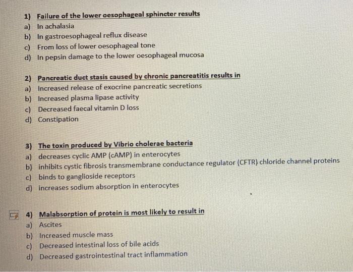 1 Failure Of The Lower Oesophageal Sphincter Results In Achalasia A B In Gastroesophageal Reflux Disease C From Loss 1