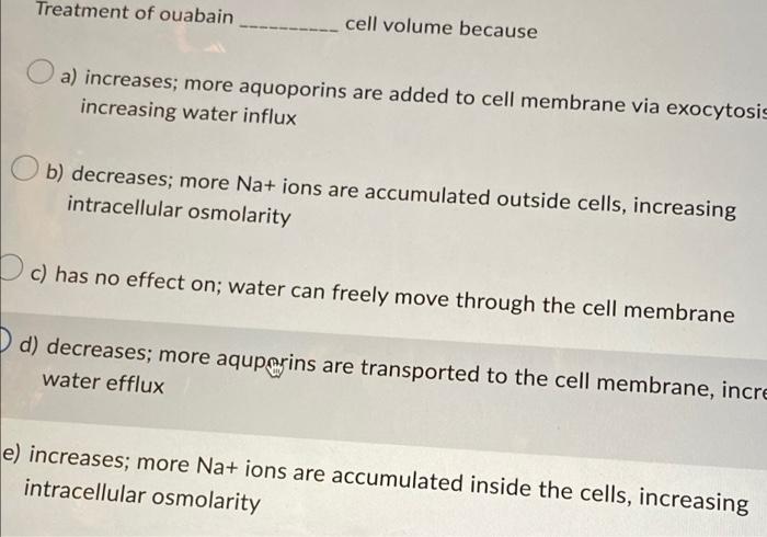 Which Of The Following About The Examples Of Epithelial Morphology That Affects The Rate E Diffusion Is True A Cilia I 2