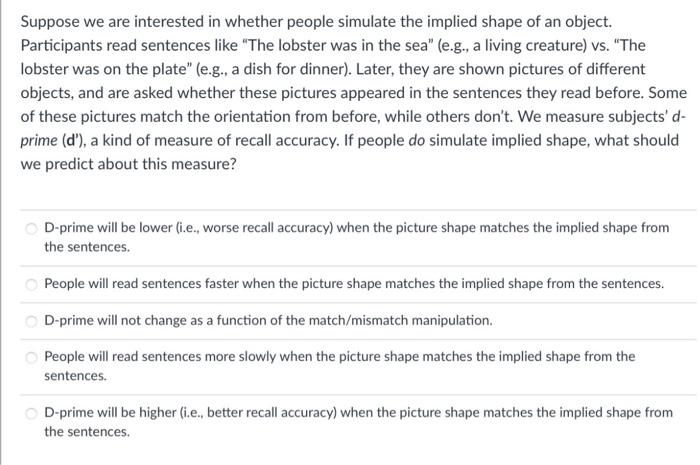 Note The Following Scenario Will Be Revisited For Several Questions Suppose We Are Interested In Whether People Simu 2