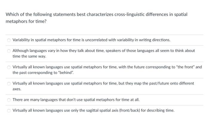 Suppose We Ran A Conceptual Replication Of Boroditsky Et Al 2010 On Hebrew Speakers Who Describe The Past As To The 2