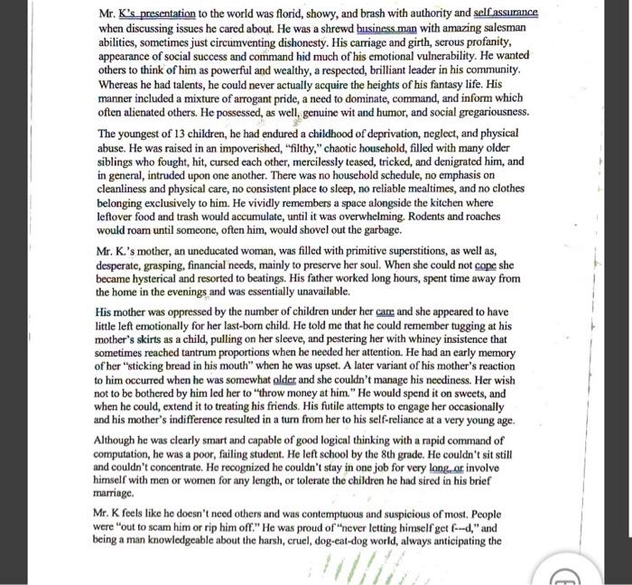 Mr K S Presentation To The World Was Florid Showy And Brash With Authority And Self Assurance When Discussing Issues 1