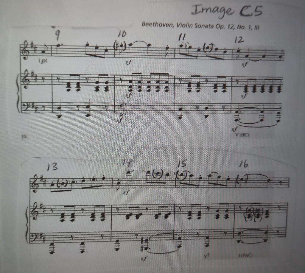 Question 56 What Type Of Non Chord Tone Is In Measure 15 A Retardation B Neighboring Tone C Suspension D Antici 1