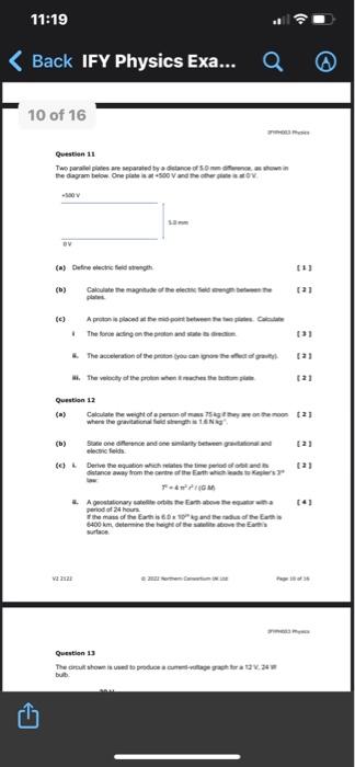 Fy 003 Physics Section A Answer All Questions These Questions Carry 40 Marks In Total Question 1 The Diagram Below Sho 4
