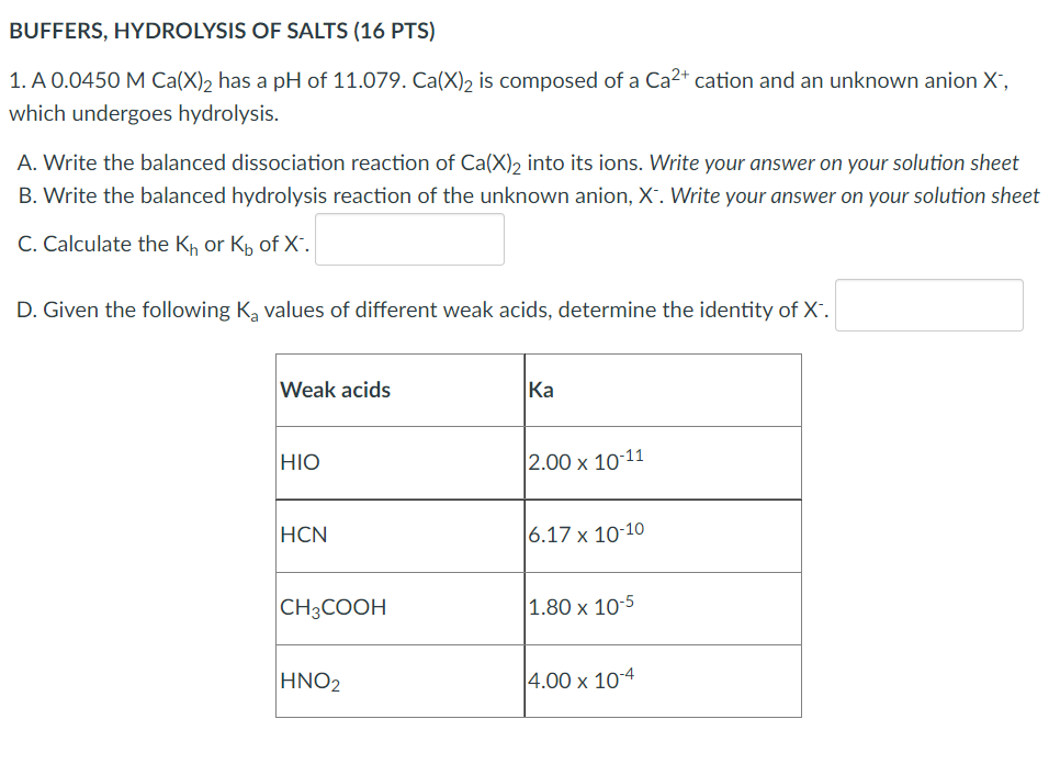 Buffers Hydrolysis Of Salts 1