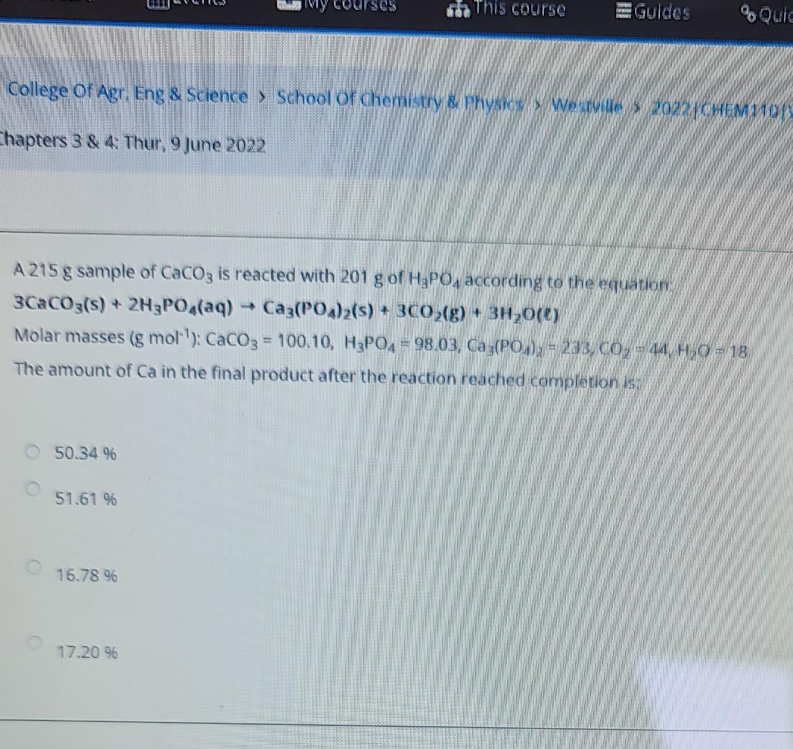 This Course Guides Quic College Of Agr Eng Science School Of Chemistry Physics Westville 2022 Chem1101 Chapters 3 1