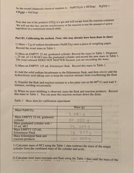 Chem 121 Chemical Reactions Stoichiometry Lab Name Partner S In Part A Of This Lab You Will Observe Nine Different 3