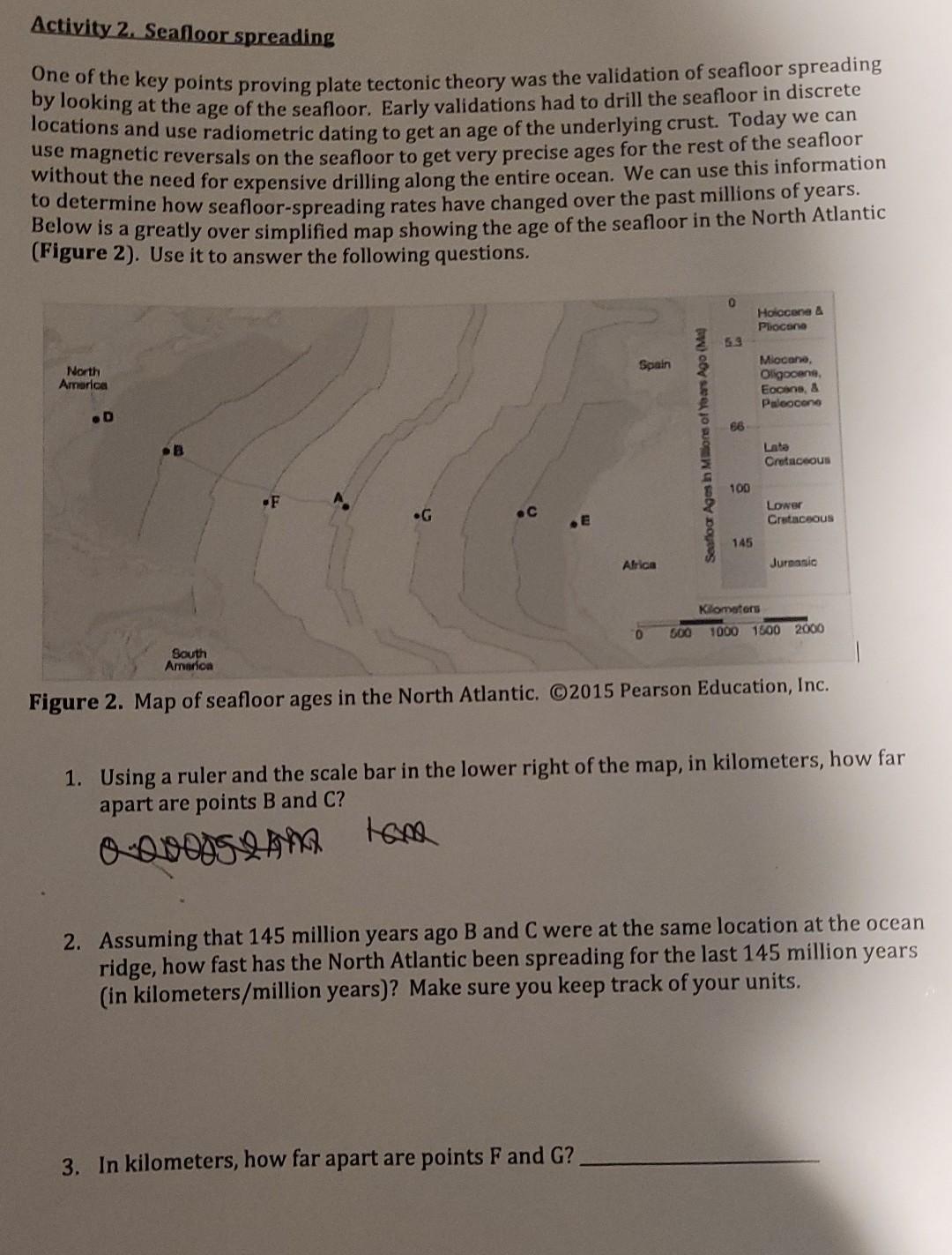 Activity 2 Seafloor Spreading One Of The Key Points Proving Plate Tectonic Theory Was The Validation Of Seafloor Spread 1