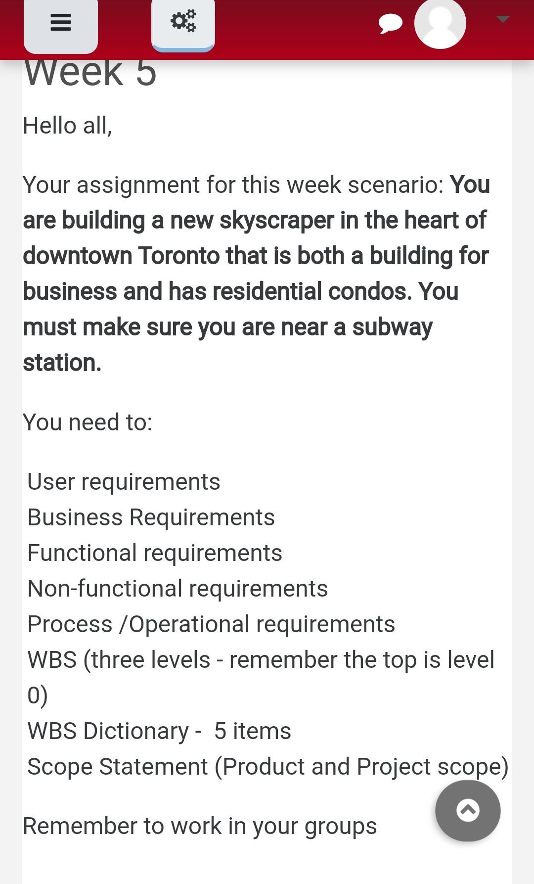 Week 5 Hello All Your Assignment For This Week Scenario You Are Building A New Skyscraper In The Heart Of Downtown T 1