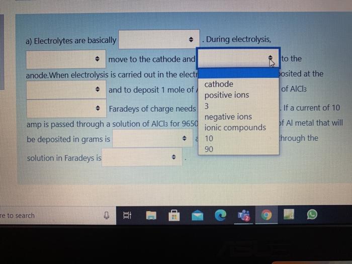 A Electrolytes Are Basically During Electrolysis To The Blytic Cell A Metal Is Deposited At The Metal From A Solutio 3