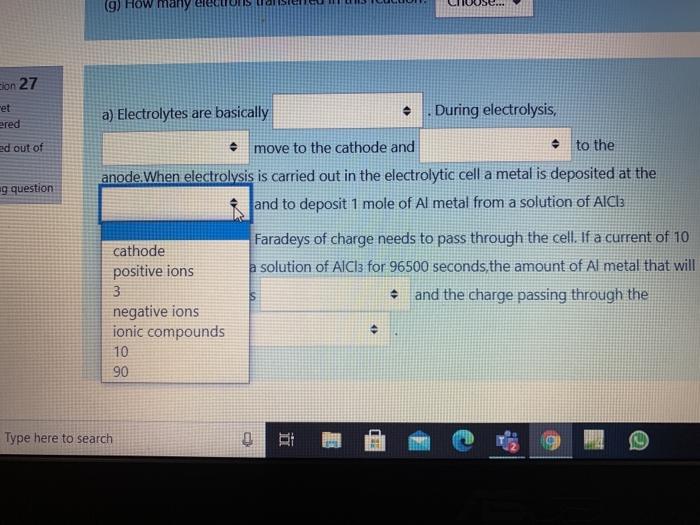 A Electrolytes Are Basically During Electrolysis To The Blytic Cell A Metal Is Deposited At The Metal From A Solutio 4