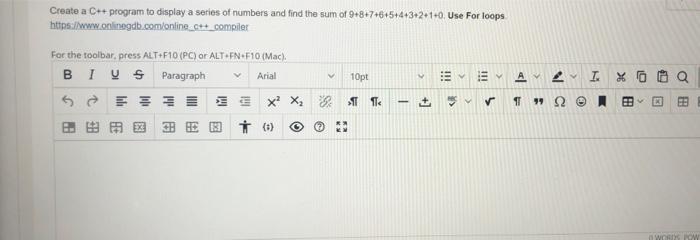 Create A C Program To Display A Series Of Numbers And Find The Sum Of 9 8 7 6 5 4 3 2 1 0 Use For Loops Https Www O 2