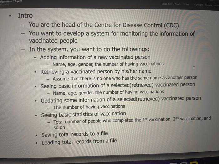 Signment 12 Pdf Inspector 26om Share Intro You Are The Head Of The Centre For Disease Control Cdc You Want To De 2
