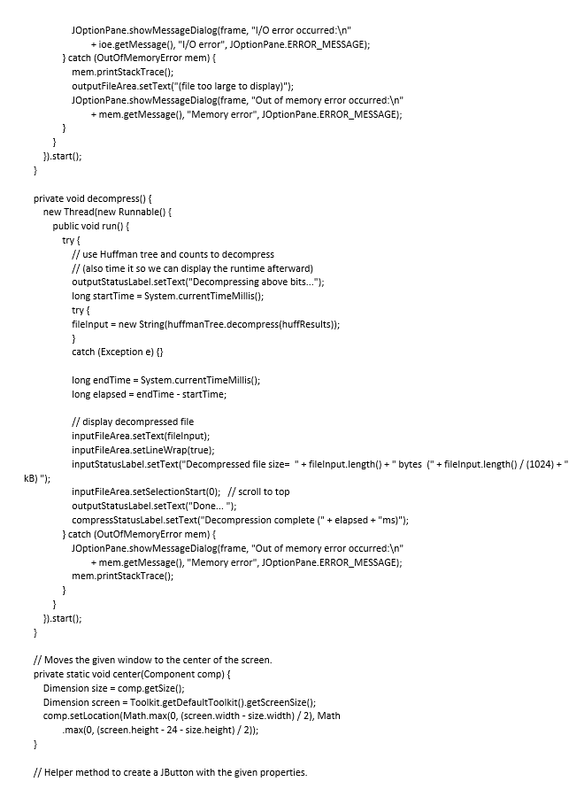 Please Write Huffmannode Java And Huffmantree Java Given Huffmangui Java Instructions Below Huffmangui Java Given Belo 7