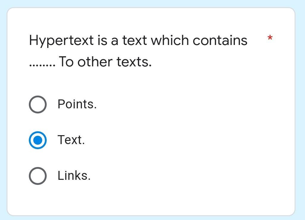 Hypertext Is A Text Which Contains To Other Texts Points Text O Links 1