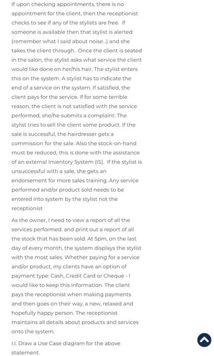 Question 1 Use Case Diagram My Name Is Mandy I Own A Hair Salon And Have Heard What A Great Bunch Of Requirements E 2