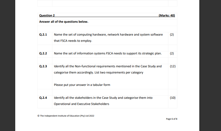 18 19 20 21 22 2022 Case Study All Questions In This Assignment Relate To The Following Case Study The Financial Se 6