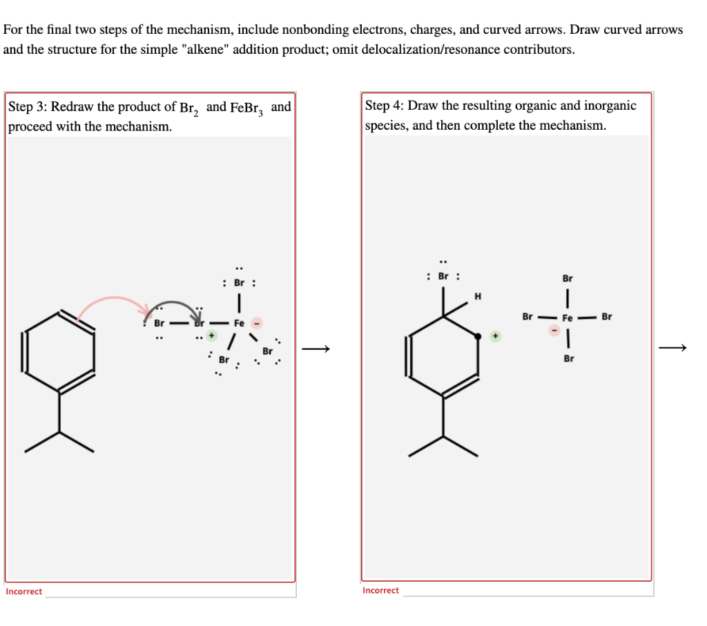 The Electrophilic Aromatic Substitution Of Isopropylbenzene With Bra And Febrz Gives 1 Bromo 4 Isopropylbenzene Br B 2