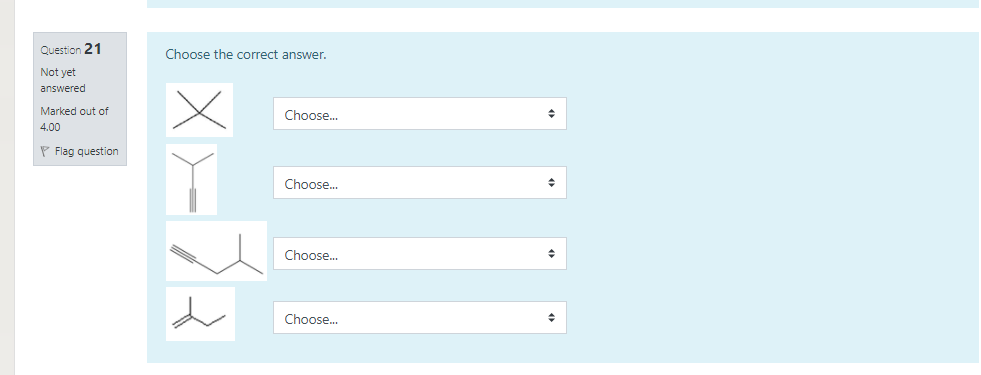 Choose The Correct Answer Not Vet Answered Marked Out Of 4 00 P Flag Question X 2 Choose The Correct Answer Choose 1