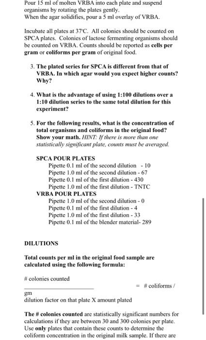 Dilution Series Using A Sterile Pipette Transfer 1 Ml From The Blender Into 99 Ml Of Sterile Saline 1 100 Dilution Of T 2