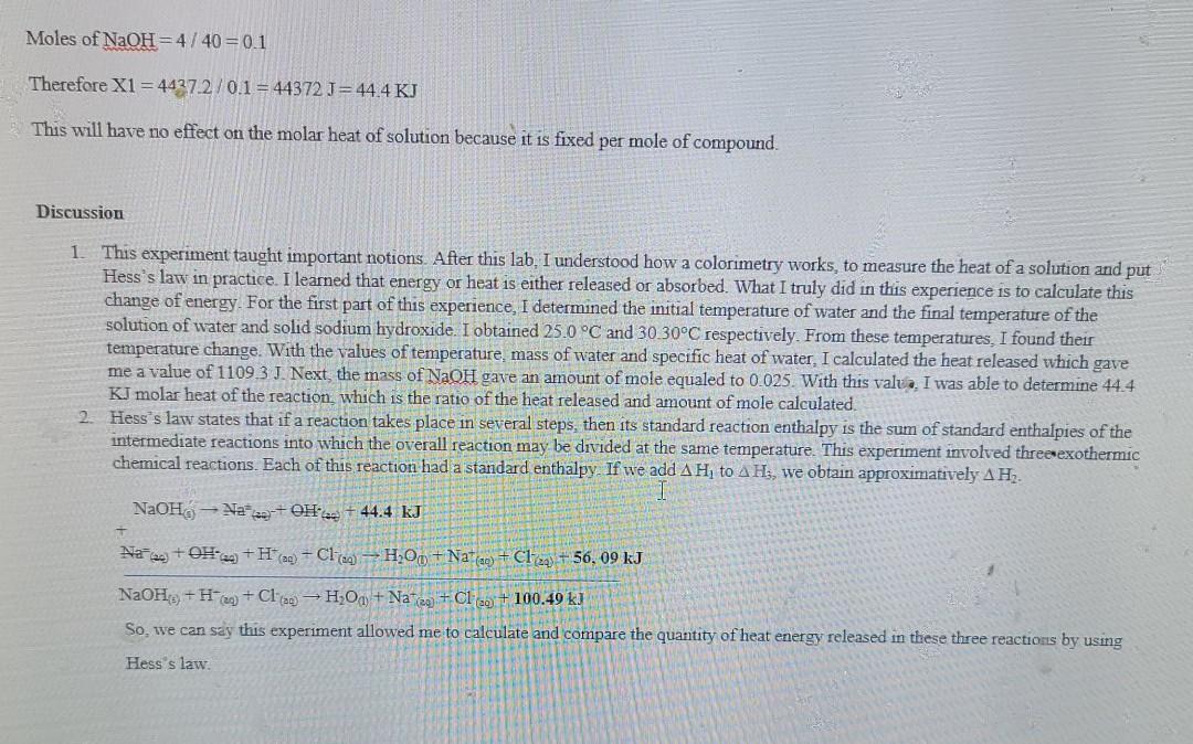 Processing The Data You Make Your Own Repot Sheet For This Experiment 1 Prepare A Table With The Following Headings R 5