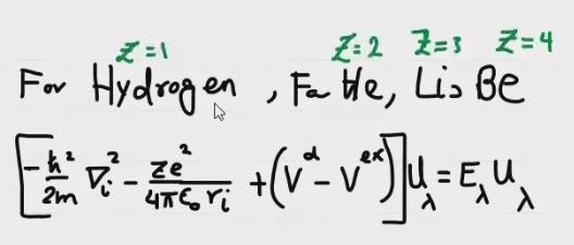Z 2 Z 3 Z 4 For Hydrogen Fate Lio Be V V0 4 2 Ze 476 Vi Eu Am 1