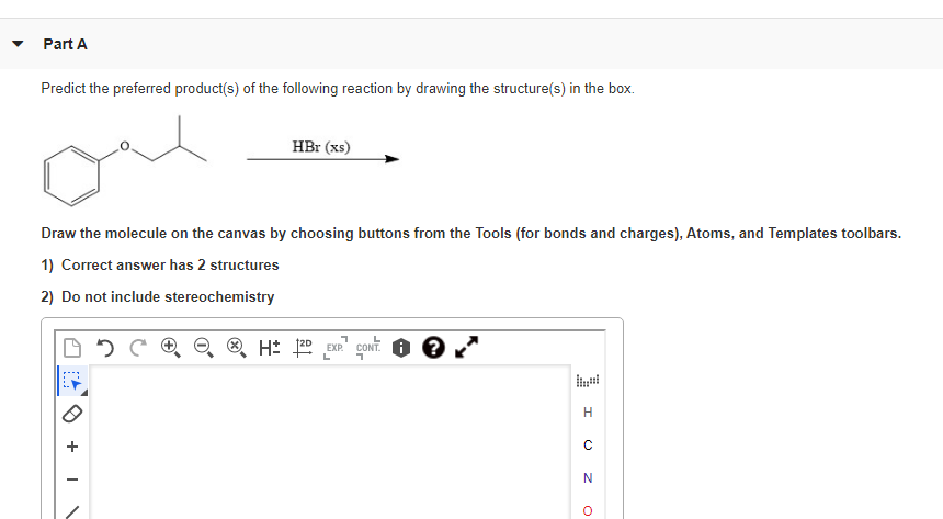 Part A Predict The Preferred Product S Of The Following Reaction By Drawing The Structure S In The Box Br 1 Nanh 2 2