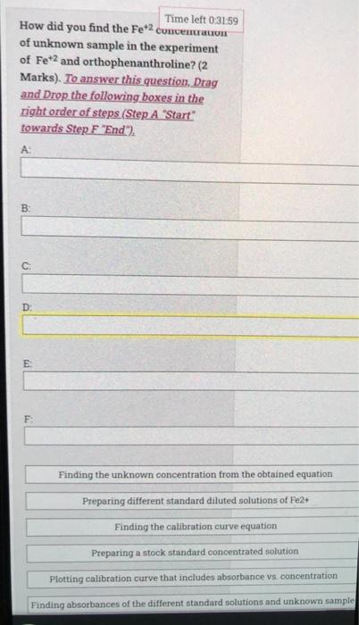 How Did You Find The Fe 2 Concentration Of Unknown Sample In The Experiment Of Fe 2 And Orthophenanthroline 2 Marks 2