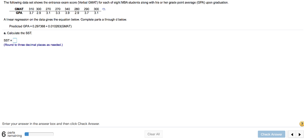 Please Answer All Parts Thanks A Calculate The Sst B Partition The Total Sum Of Squares Into The Ssr And Sse C Tes 1