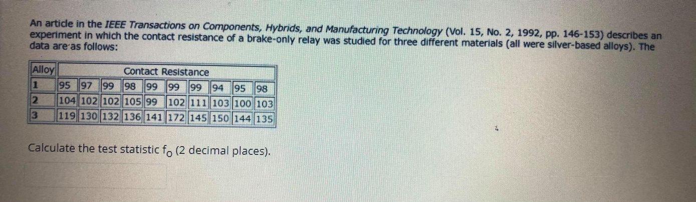 An Artide In The Ieee Transactions On Components Hybrids And Manufacturing Technology Vol 15 No 2 1992 Pp 146 1 1