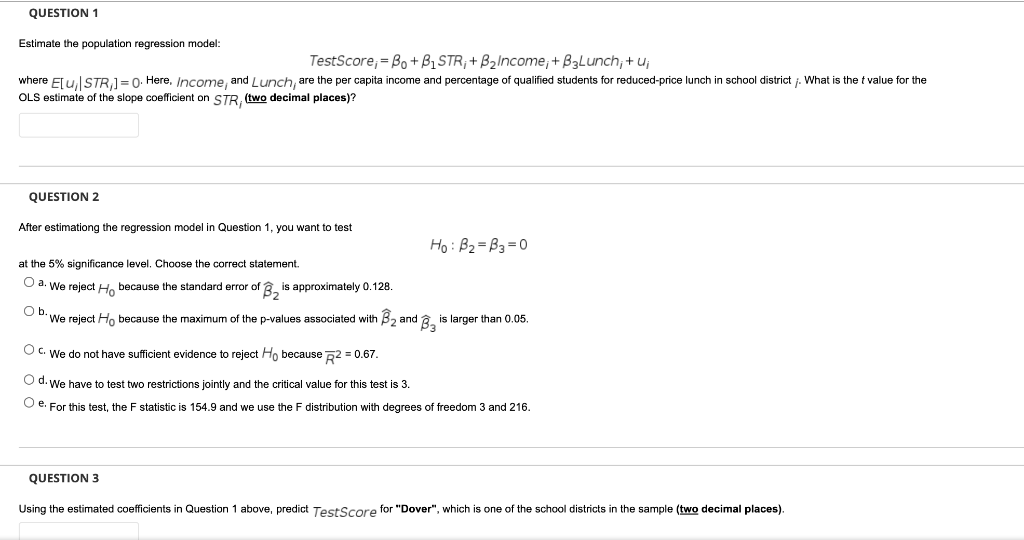 We Use The Dataset Maschools In The Package Aer Like We Did In R Exercise 2 The Dataset Contains Information On Tes 2