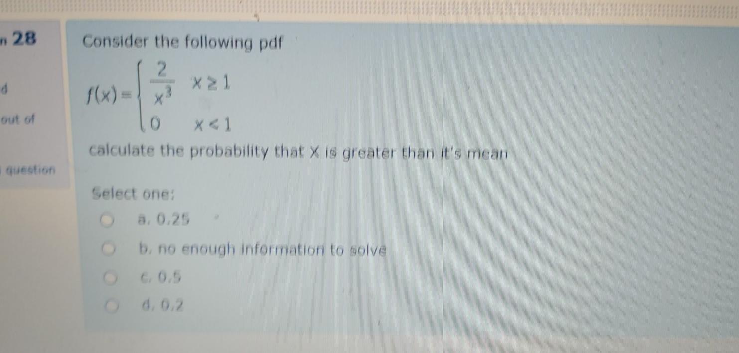 27 E 1 Let X Be A Discrete Random Variable With Pmf P X K K 0 1 2 Then P X 1 K 1 Select One Aut Of 1 2