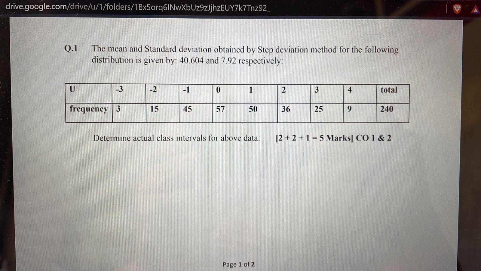 Drive Google Com Drive U 1 Folders 1bx5orq6inwxbuz9zjjhzeuy7k7tnz92 Q 1 The Mean And Standard Deviation Obtained By Ste 1