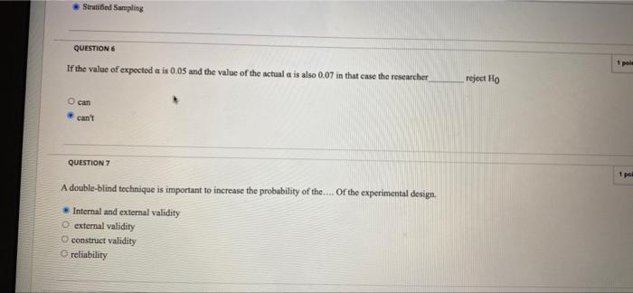 Stratified Sampling Questions If The Value Of Expected A Is 0 05 And The Value Of The Actual A Is Also 0 07 In That Case 1