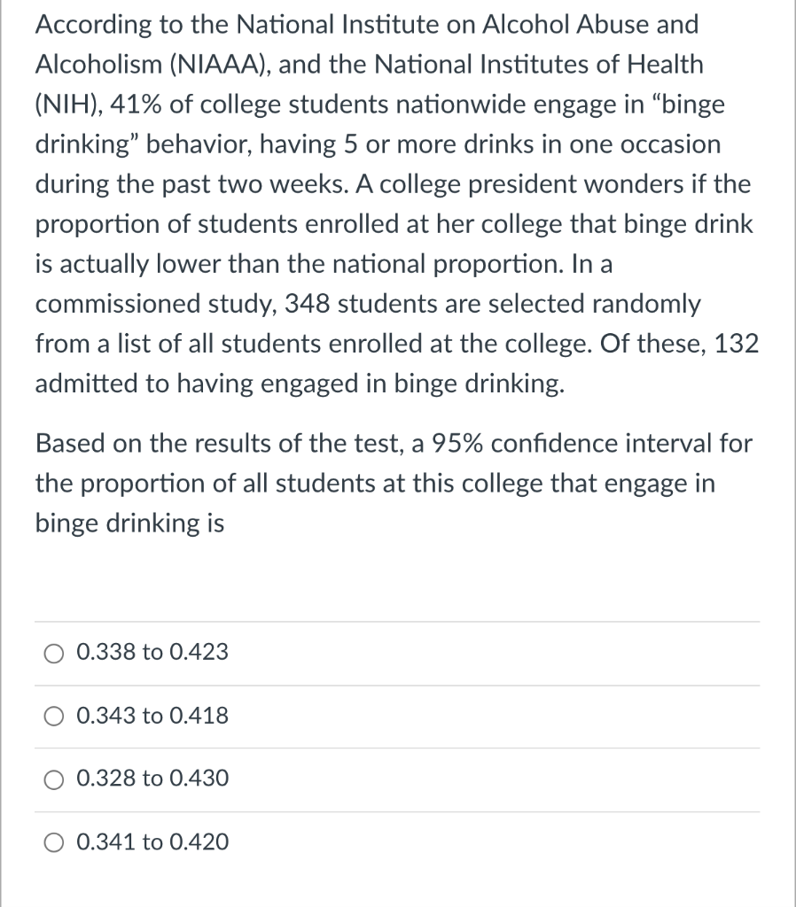 According To The National Institute On Alcohol Abuse And Alcoholism Niaaa And The National Institutes Of Health Nih 1