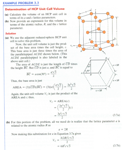2 A Draw An Hcp Unit Cell B What Is The Ratio Of Cell Edge Height C To Cell Edge Length A In An Hcp Structure 3