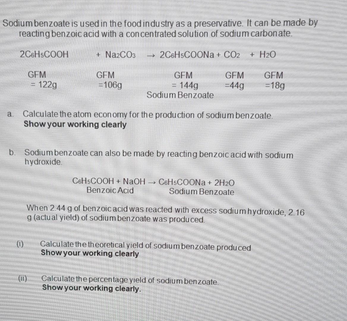 Theoretical Yield And Atom Economy 1