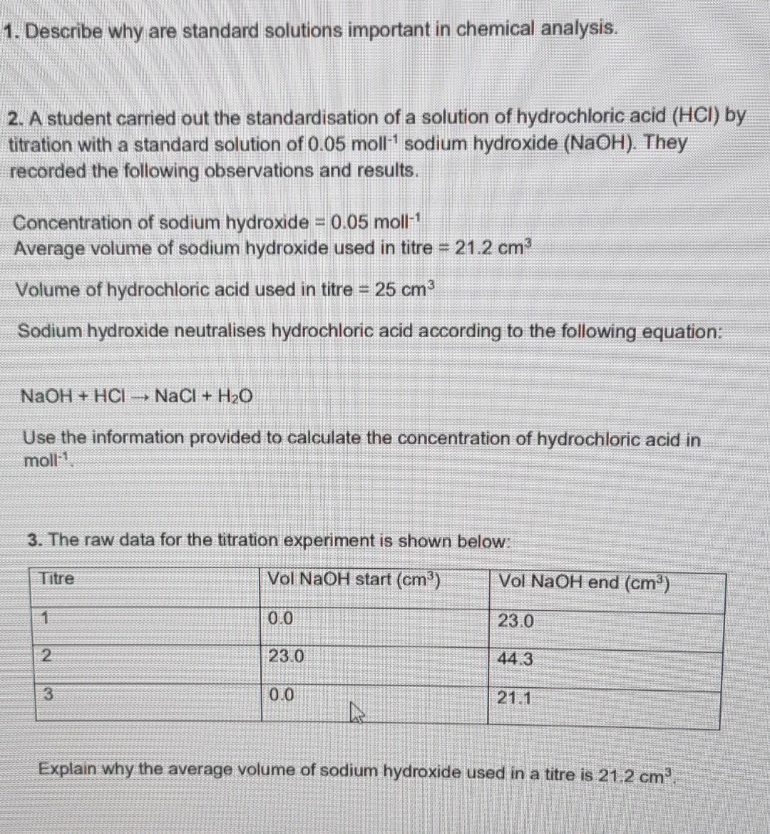 Chemical Analysis 1