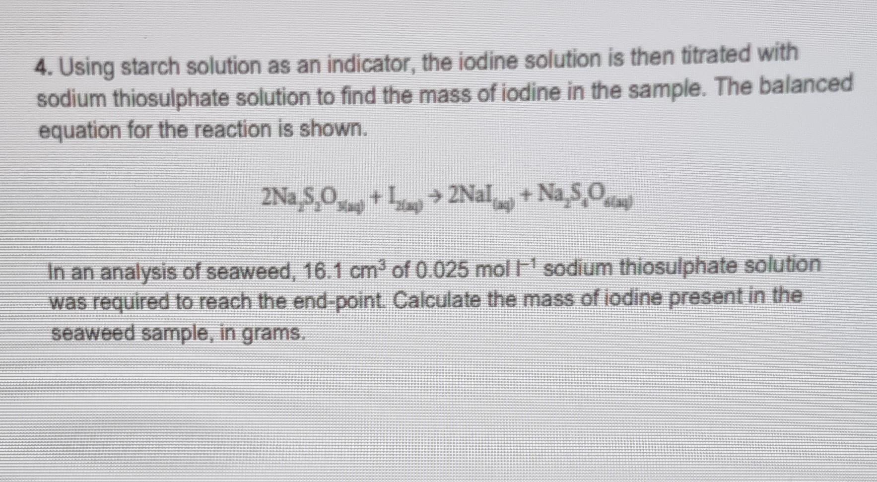 Chemical Analysis 1