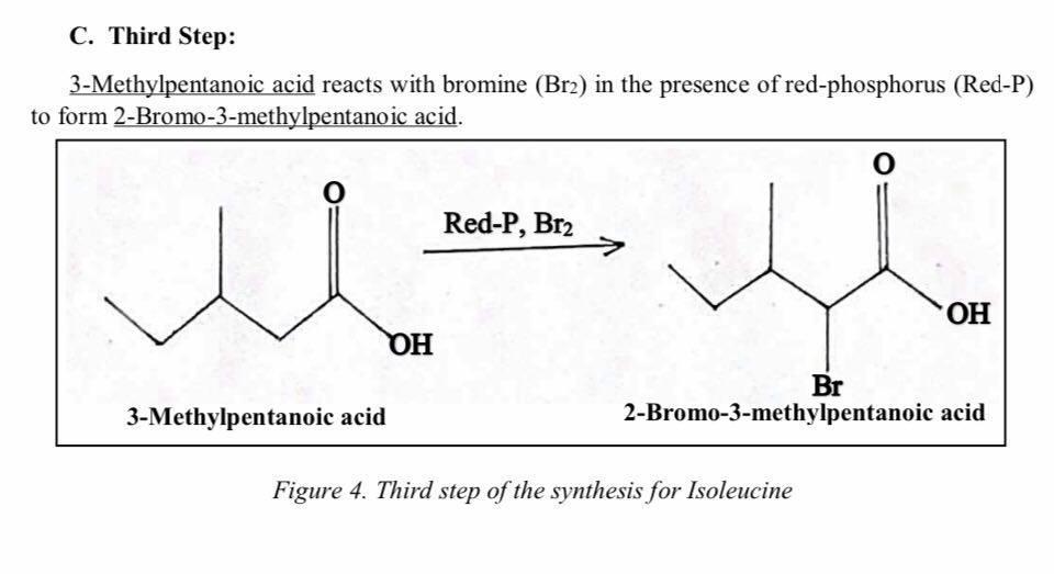 Make A Laboratory Procedure In Which It Explains The Synthesis Of Isoleucine Explain The Materials Used As Well As The 3