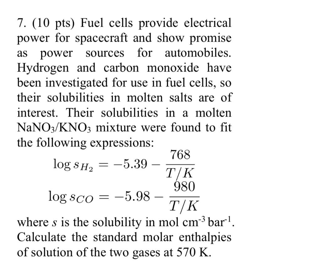 As 7 10 Pts Fuel Cells Provide Electrical Power For Spacecraft And Show Promise Power Sources For Automobiles Hydrog 1