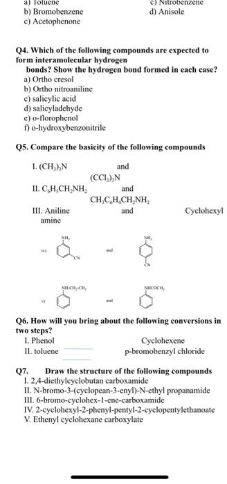3 04 Done Chem275 Assignment No 1 Fe Q3 Predict The Major Products Of Bromination Of The Following Compounds A Tolu 3