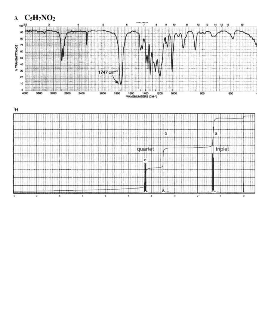 Instructions Identify The Structure Of The Compound From The Given Ftir And H Nmr Spectra Determine The Index Of Hydr 3