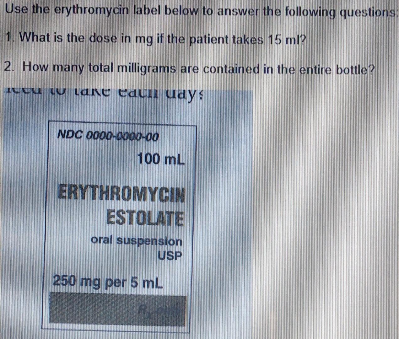 You Receive The Following Hospital Order Mr 987654 Patient Name Joy Smith Room 132 Md Dr Fauconi Wt 116 Lbs Allerg 4