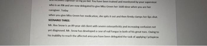 Performance Demonstration Assisting A Person With Medications General Directions A This Is An Individual Assignme 3