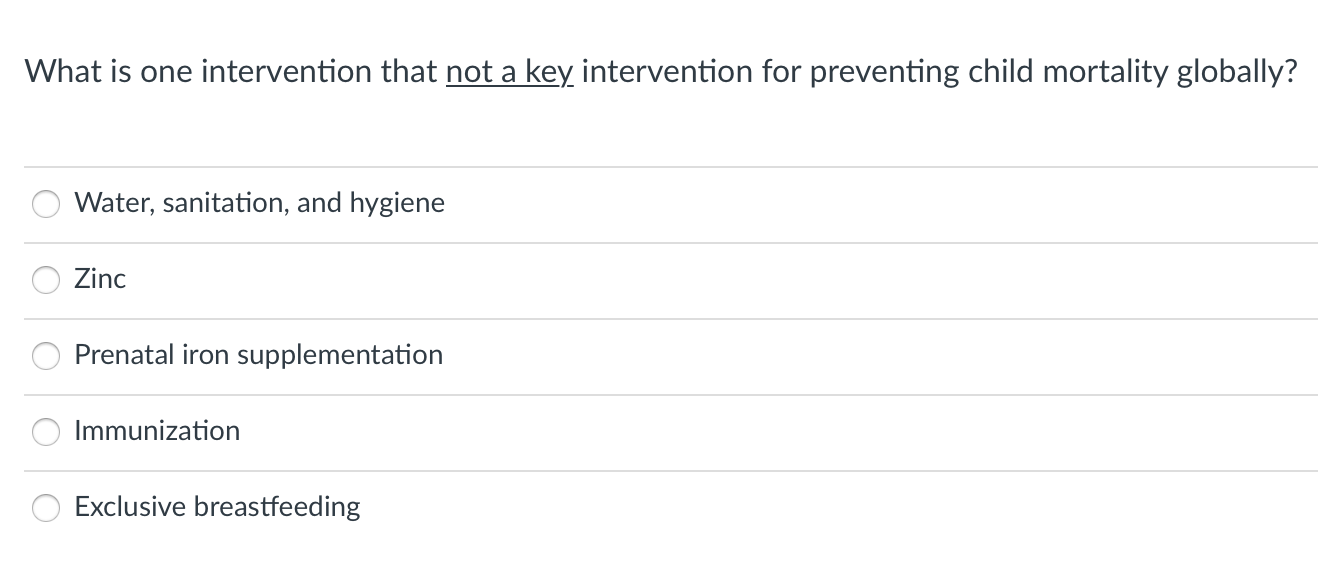 What Is One Intervention That Not A Key Intervention For Preventing Child Mortality Globally Water Sanitation And Hyg 1
