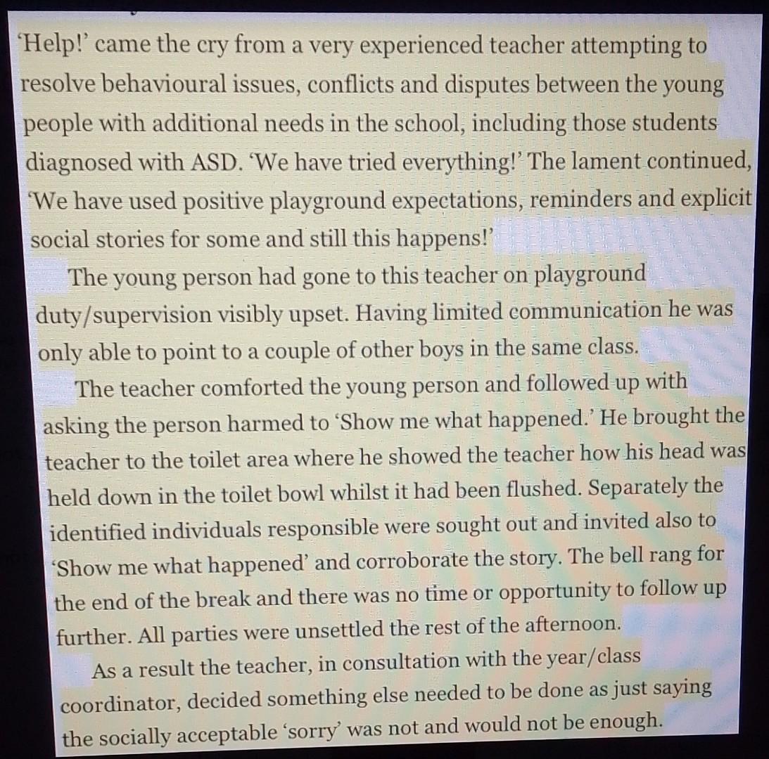 In This Assignment You Will Be Acting As Though You Are A Ssw Working As A Responsive Behaviour Fasilitator You Will B 1