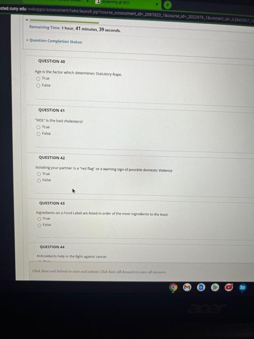 Sted Cuny Edu Webapp Assement Take Launchp Course Antecementide 2061023 16course D 2022976 38comend 62849557411 Remainin 1