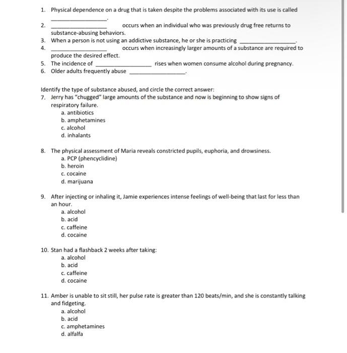 2 1 Physical Dependence On A Drug That Is Taken Despite The Problems Associated With Its Use Is Called Occurs When An 1