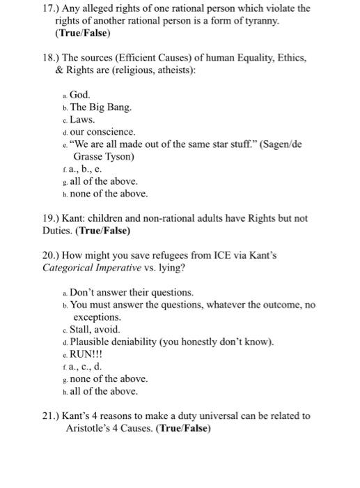 17 Any Alleged Rights Of One Rational Person Which Violate The Rights Of Another Rational Person Is A Form Of Tyranny 1